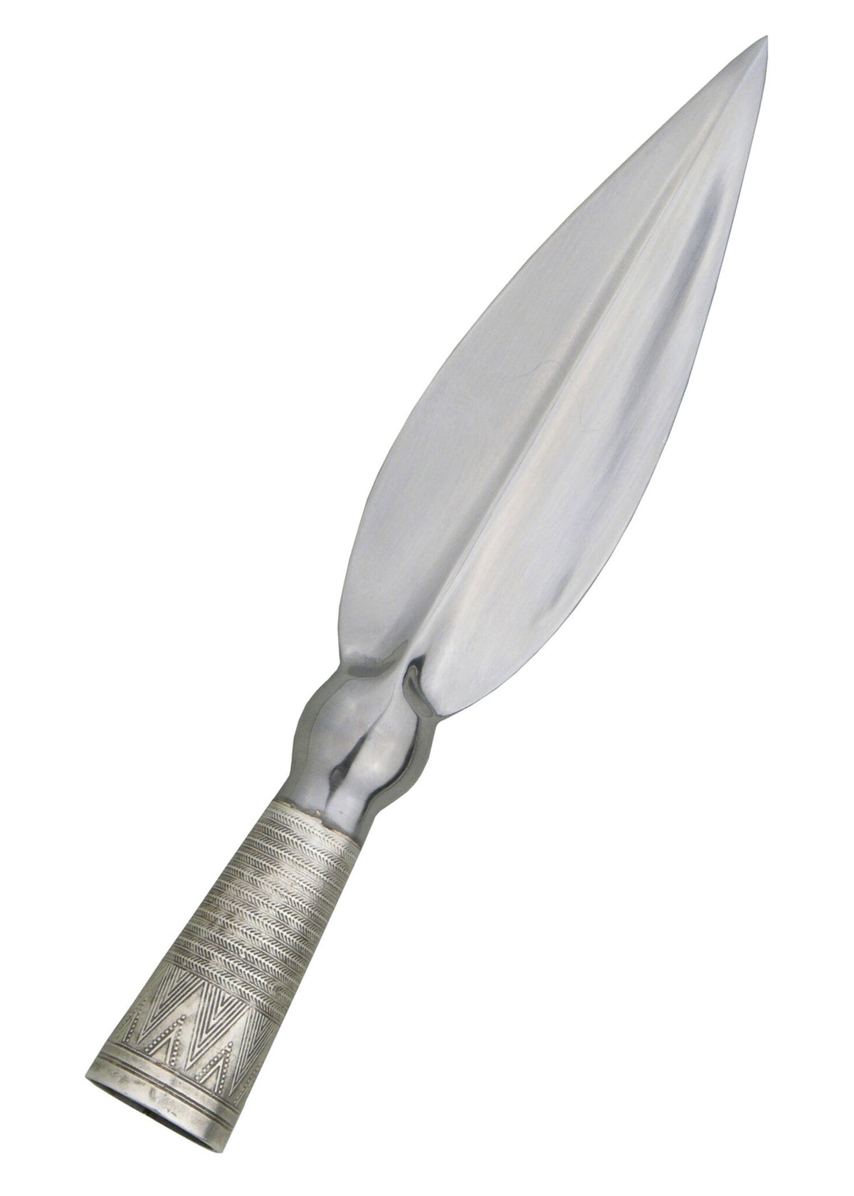 Short-Bladed Viking Spearhead, ornate socket, semi-sharp