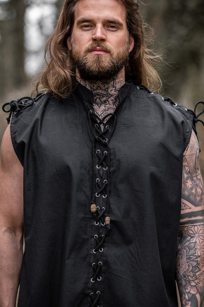 Sleeveless shirt Ott, black