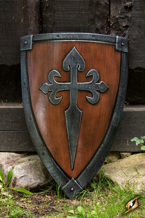 LARP kite shield steel-wood