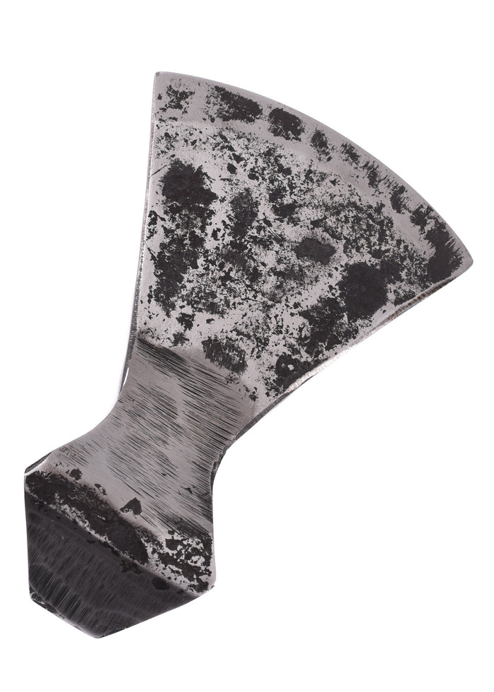 Hand-forged axe head, old, blunt (battle-ready)