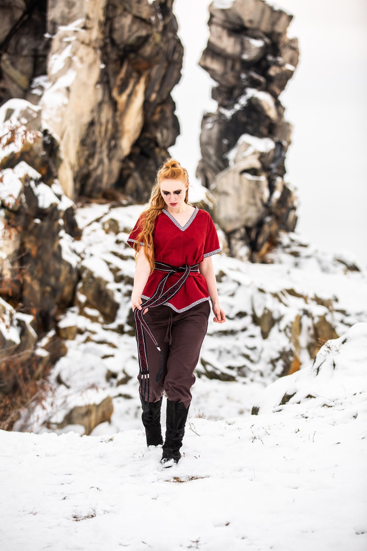 Valkyrie tunic Brynhild, red