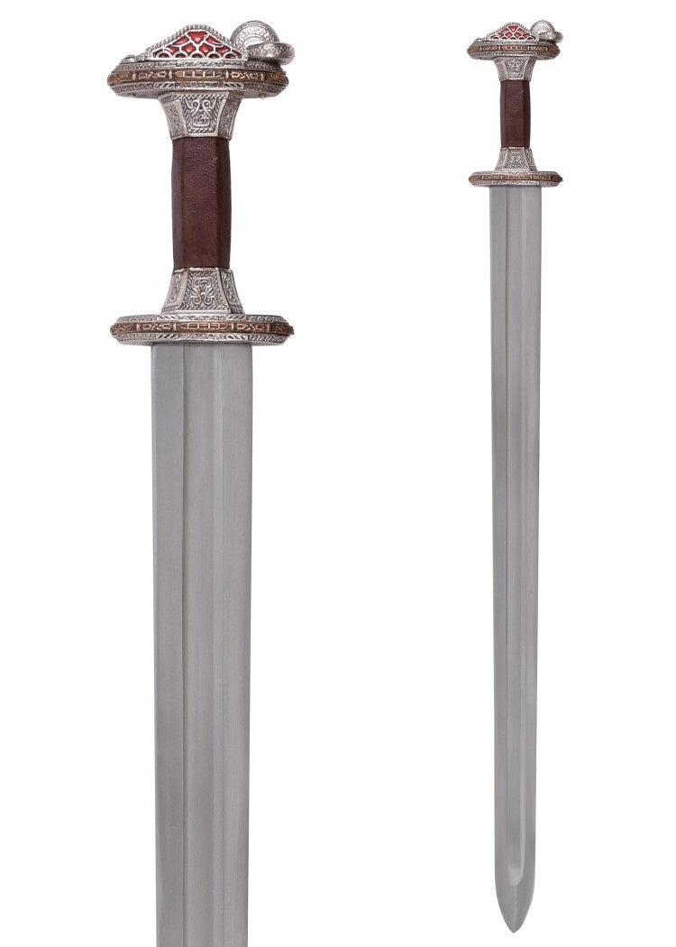 Vendel sword Uppsala 7th-8th century, tin-plated hilt, semi-sharp