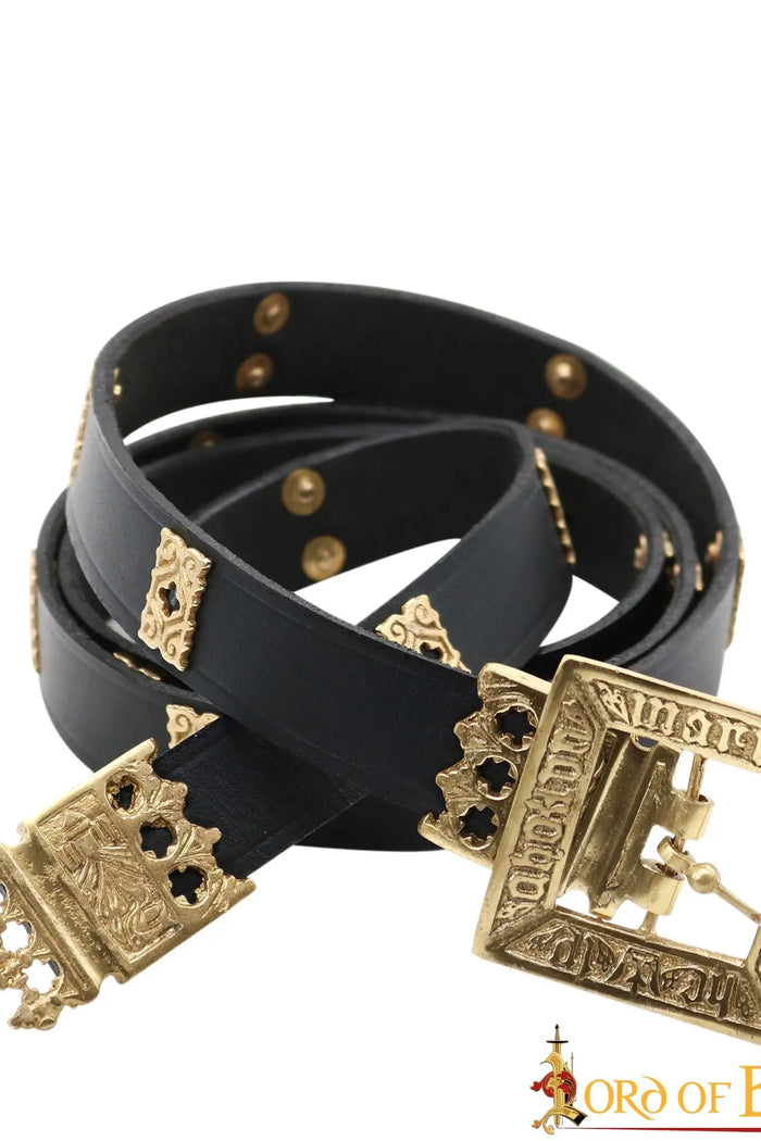 Medieval belt Eric of Pomerania, black, 130 cm