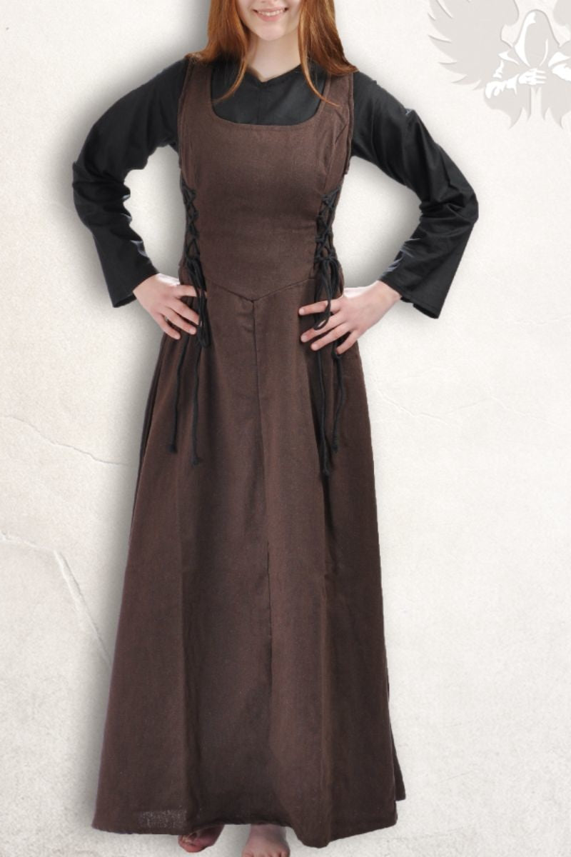 Surcot medieval Uma, marrón