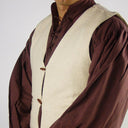 Waistcoat with buttons, c. 1770-1800, cream
