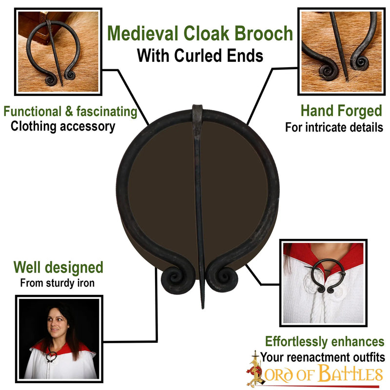 Fibula podkowiasta ze spiralami, żelazo