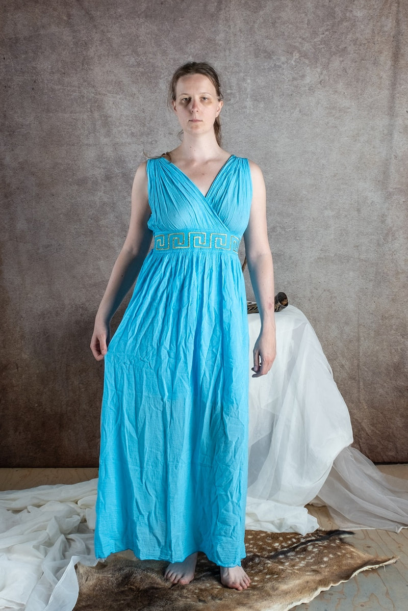 Goddess dress Penelope, turquoise