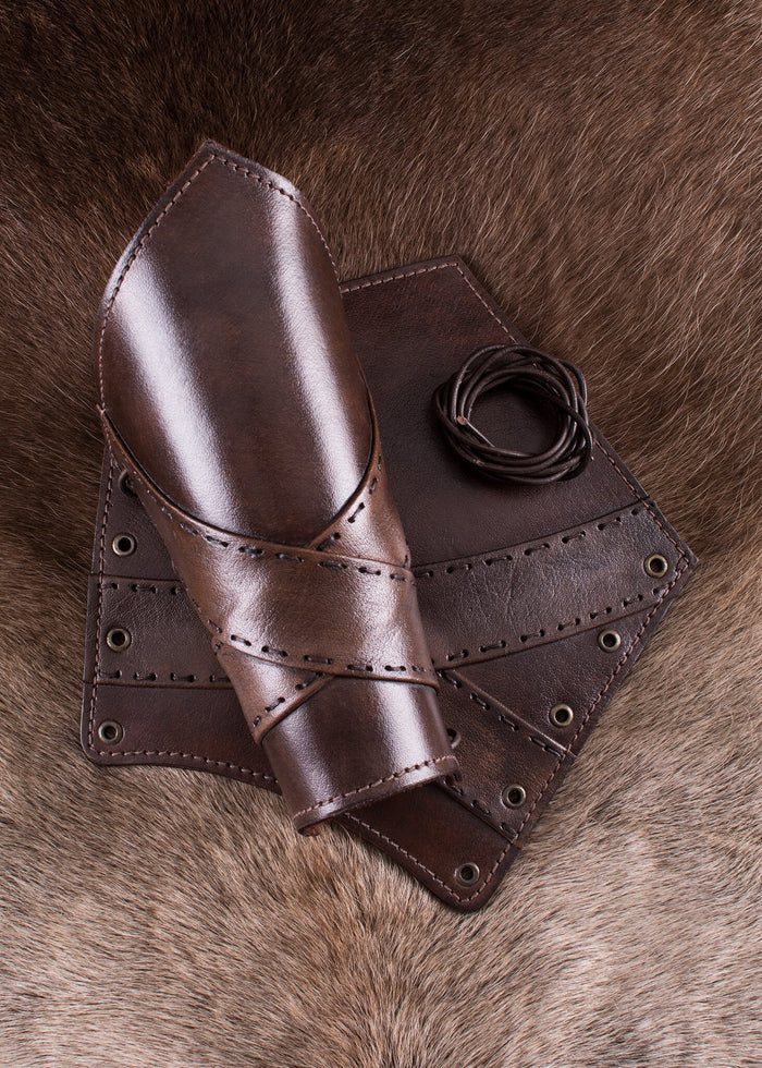 Uhtred leather bracers, underarm guards