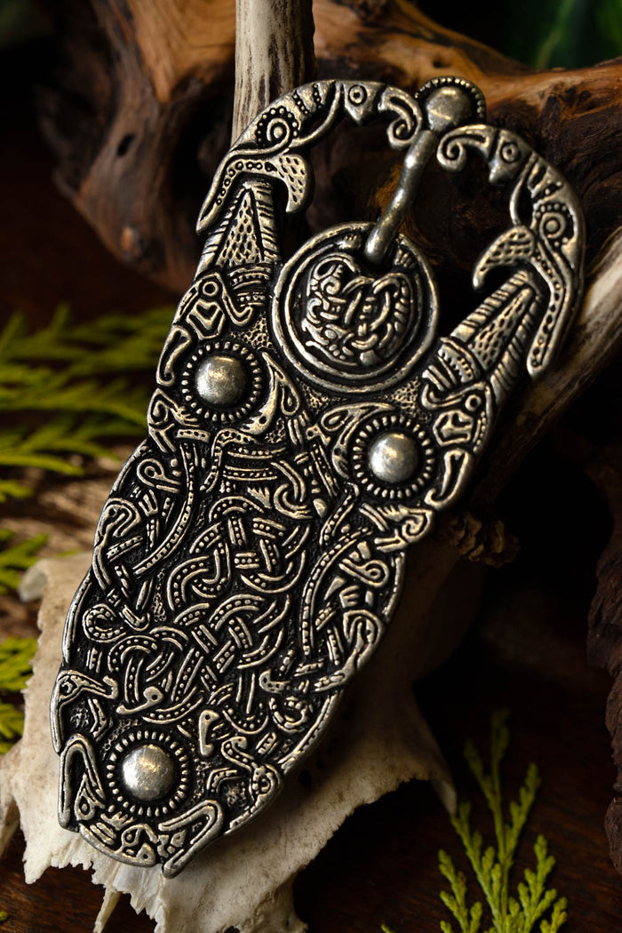 Sutton Hoo belt buckle, silvered
