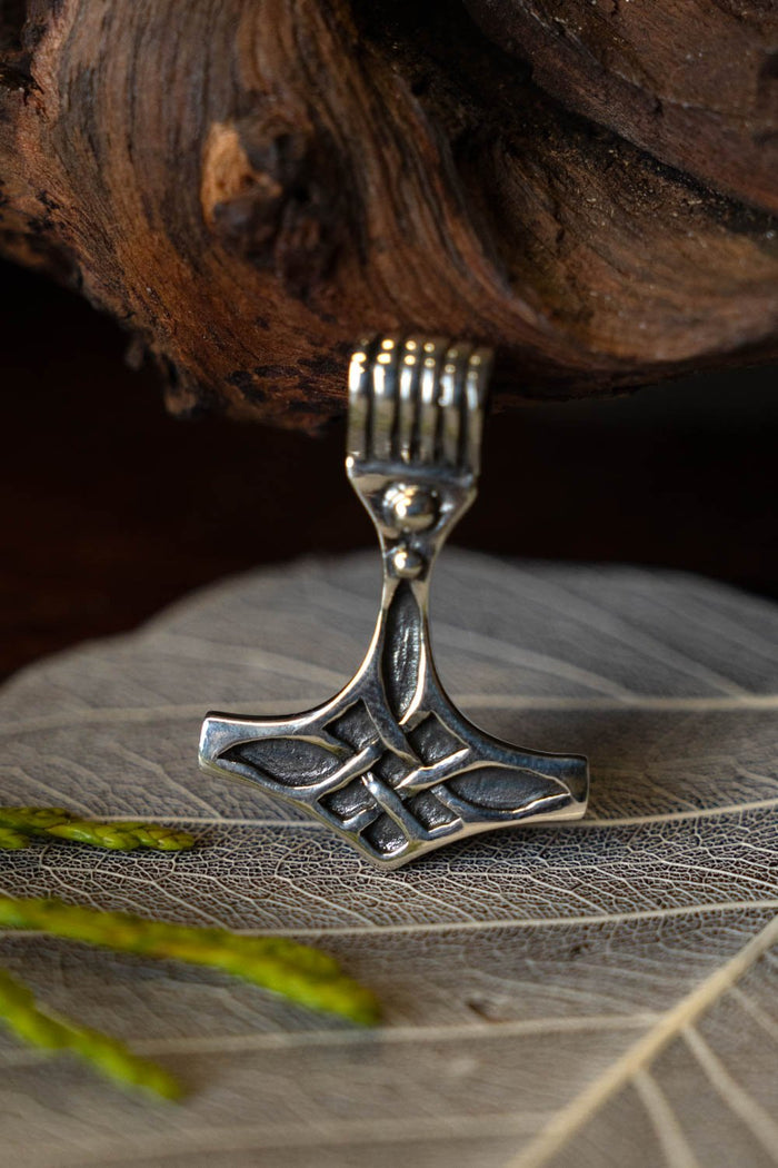 Thor's hammer, sterling silver