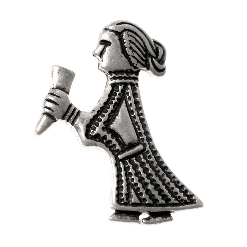 Viking Valkyrie-amulet Klinta, silvered bronze