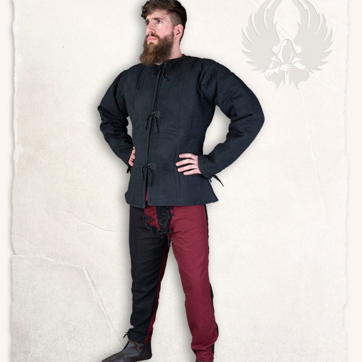 15th century arming doublet Aulber, black