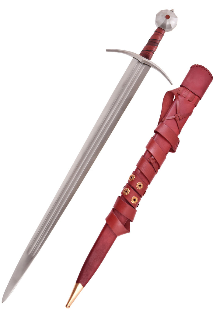 Gammelt Jern sword with scabbard, 13th century, semi-sharp