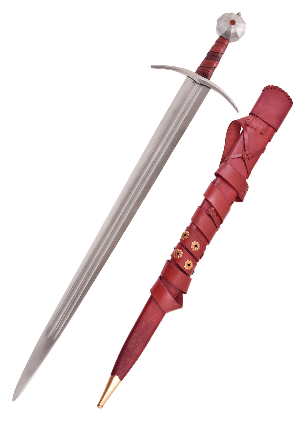 Gammelt Jern sword with scabbard, 13th century, semi-sharp