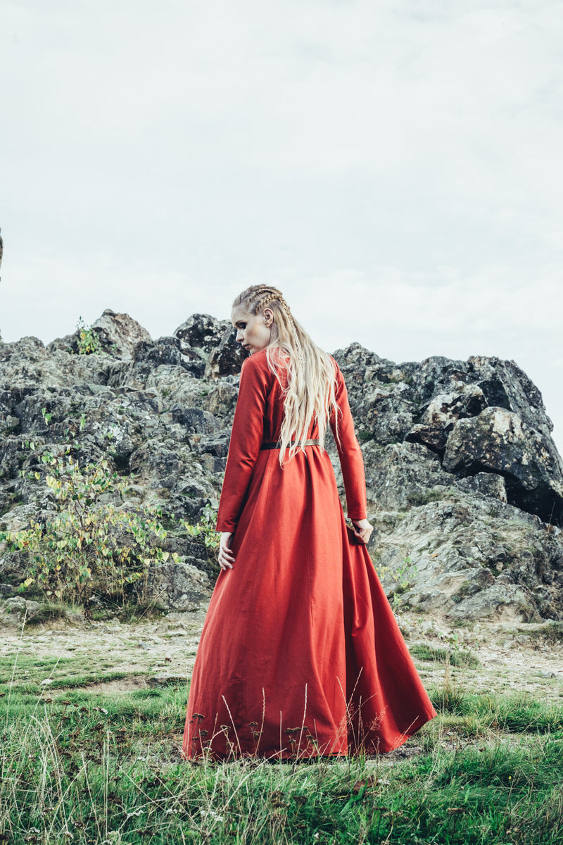 Abito vichingo Lina, rosso