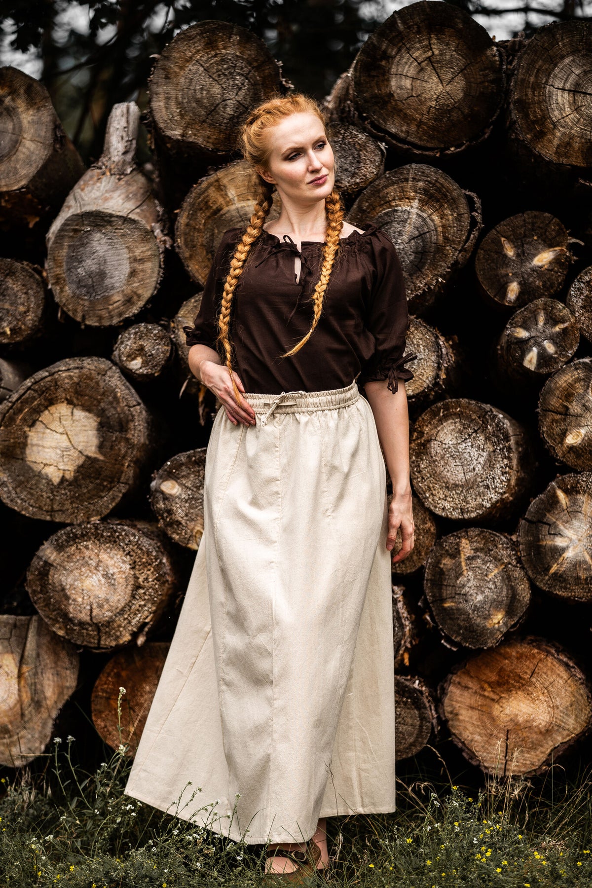 Baroque blouse Julia, brown