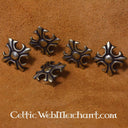 Medieval lily (set of 5 pieces), silvered bronze