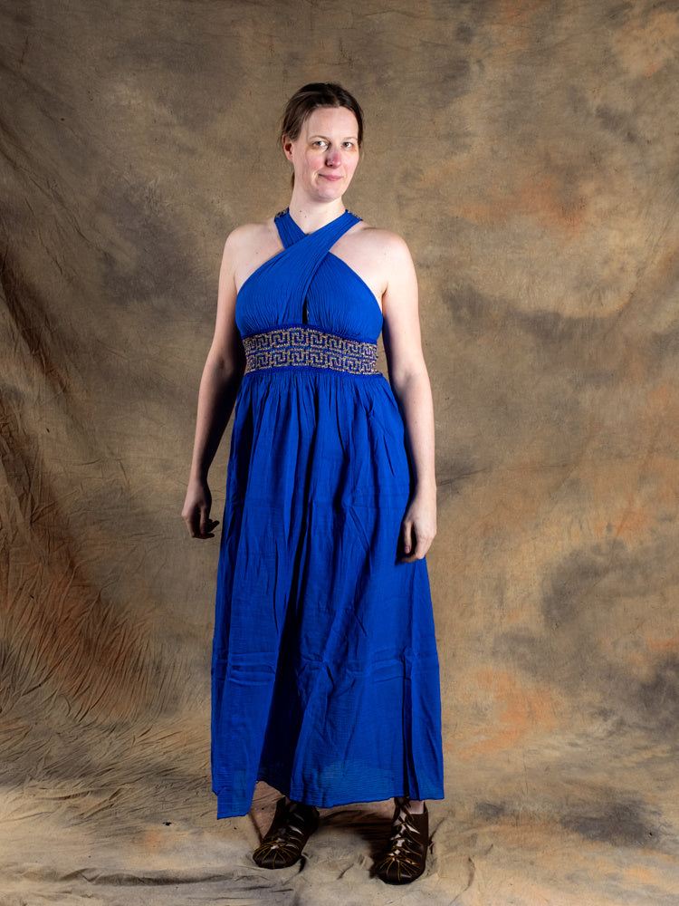 Goddess Dress Persephone, royal blue