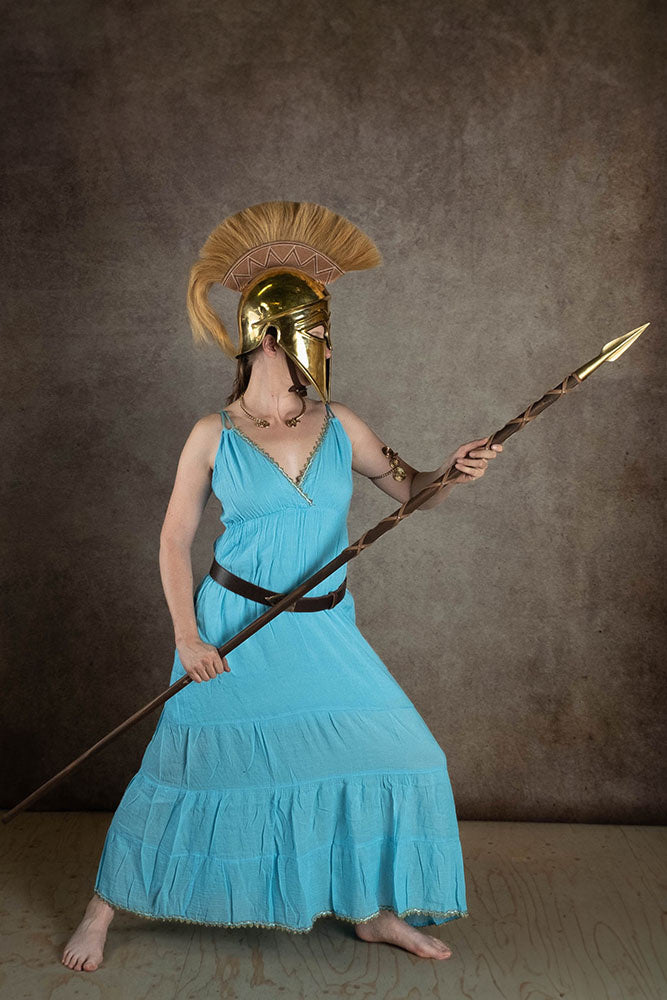 Suknia bogini Ateny, turkusowa