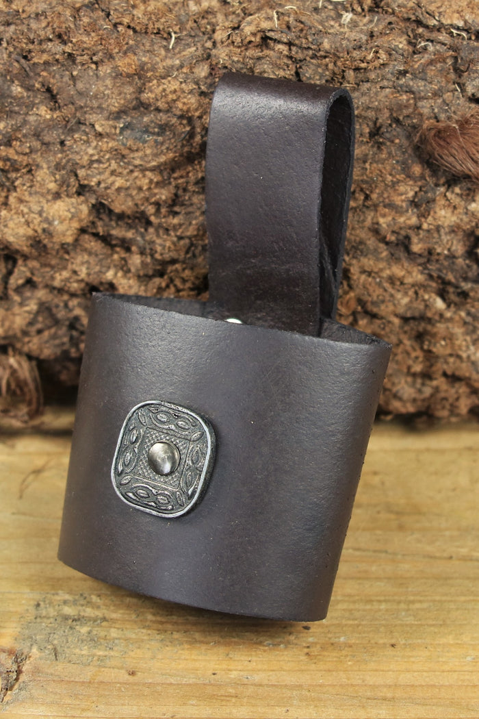 Drinking horn belt holder Tarek brown