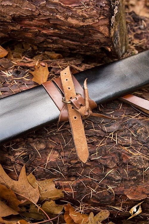 LARP sword scabbard, L, right-handed, black
