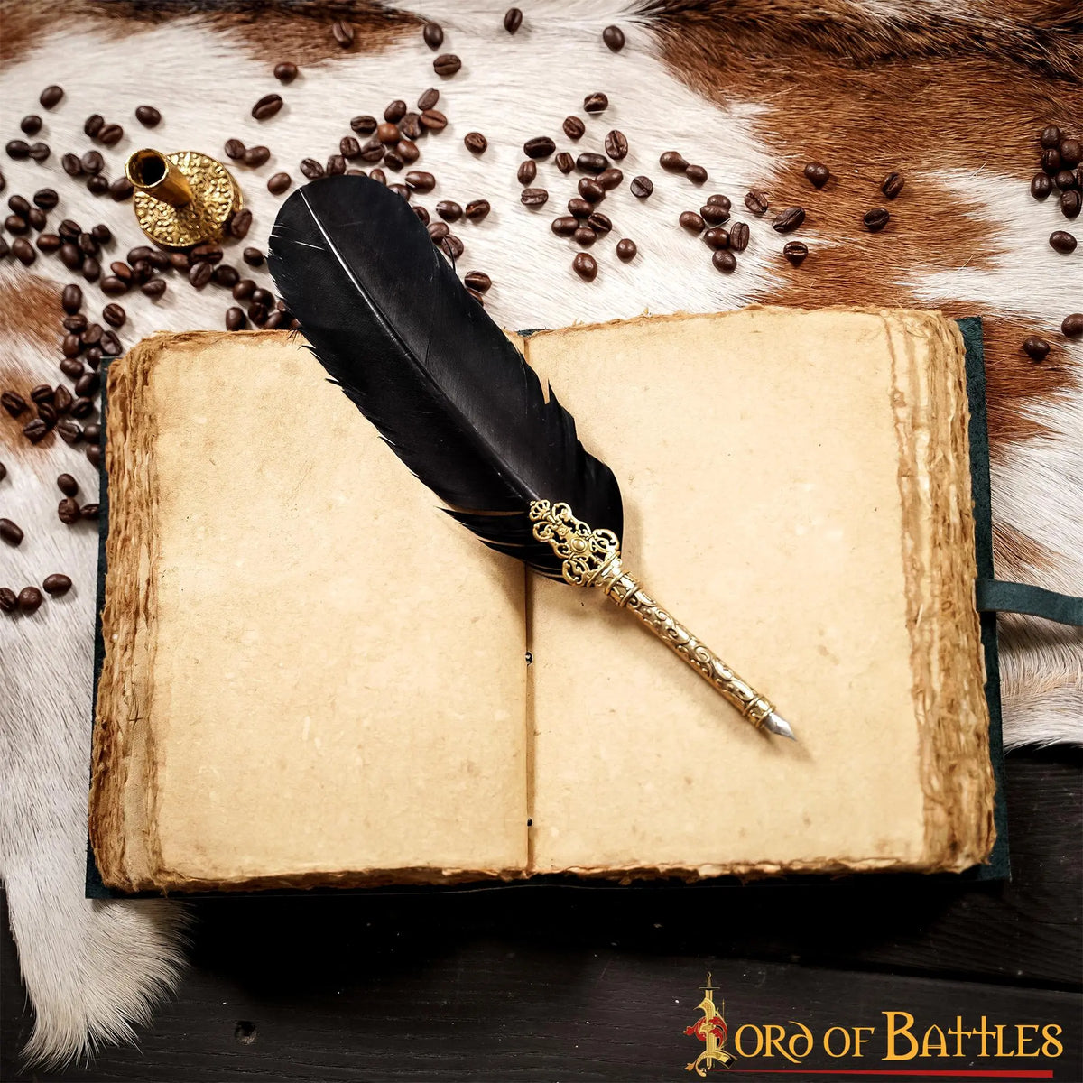 Leather journal fantasy, green