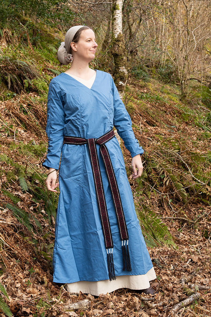 (Early) medieval dress Aldith, blue