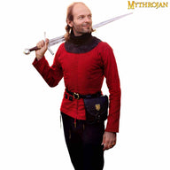 15th century arming doublet, red
