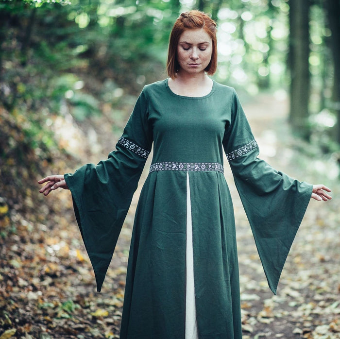 Dress Ivy green-white
