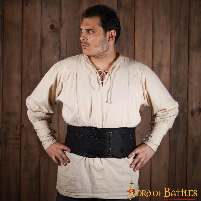 Broad Viking belt, brown