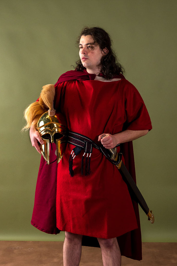 Medieval cloak Karen red, wool mix