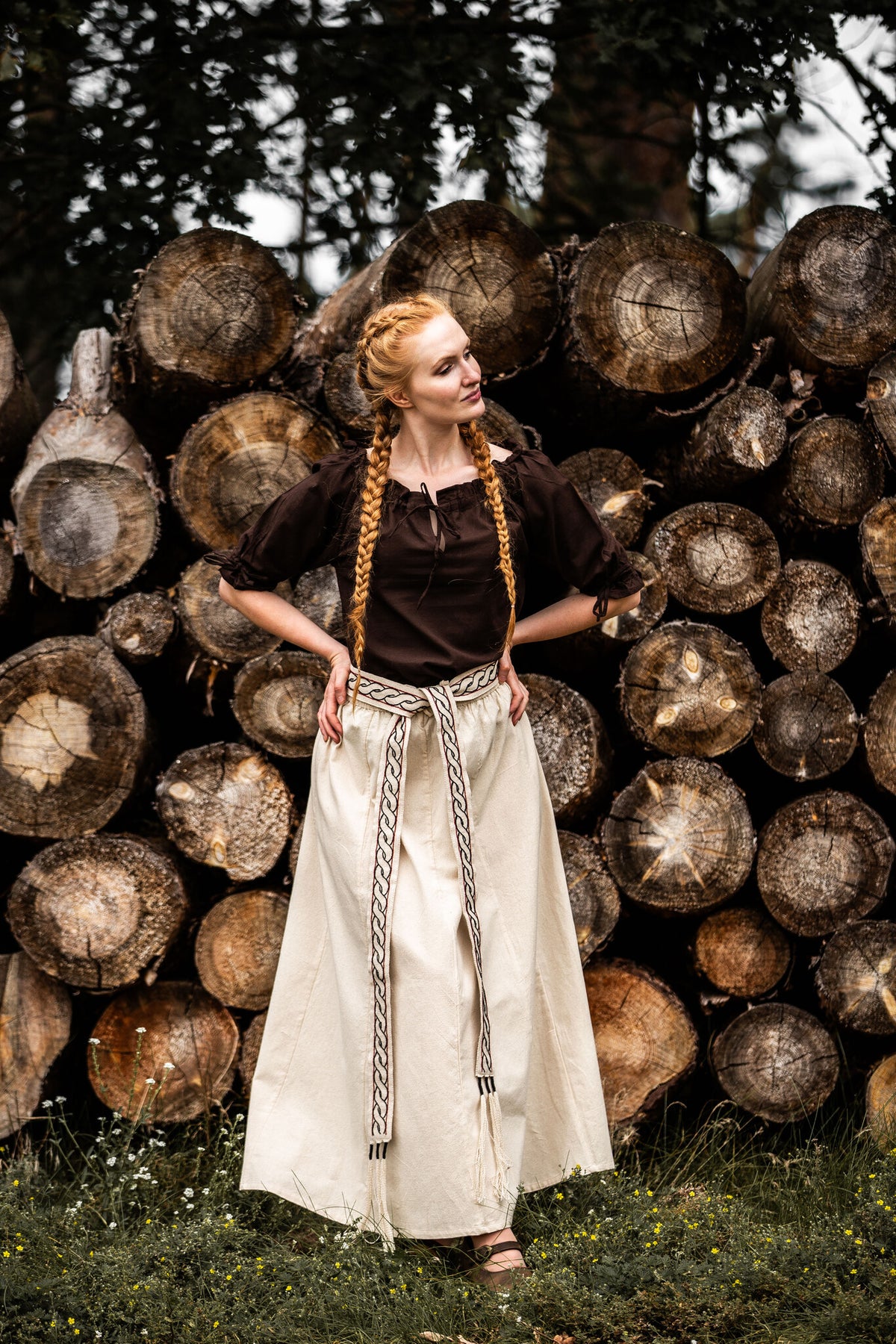 Baroque blouse Julia, brown