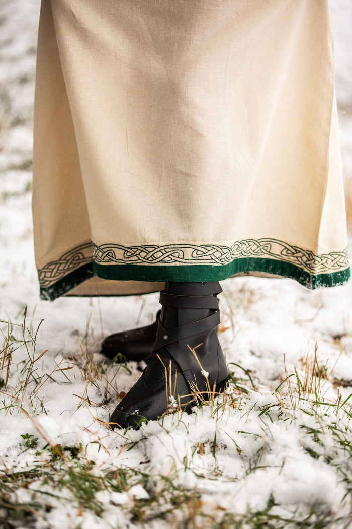 Viking dress Lagertha, natural-green