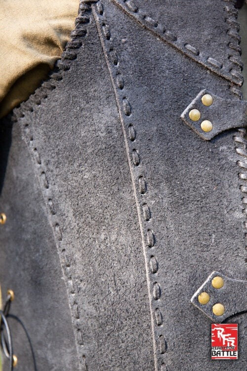 Brigandine with belts, black