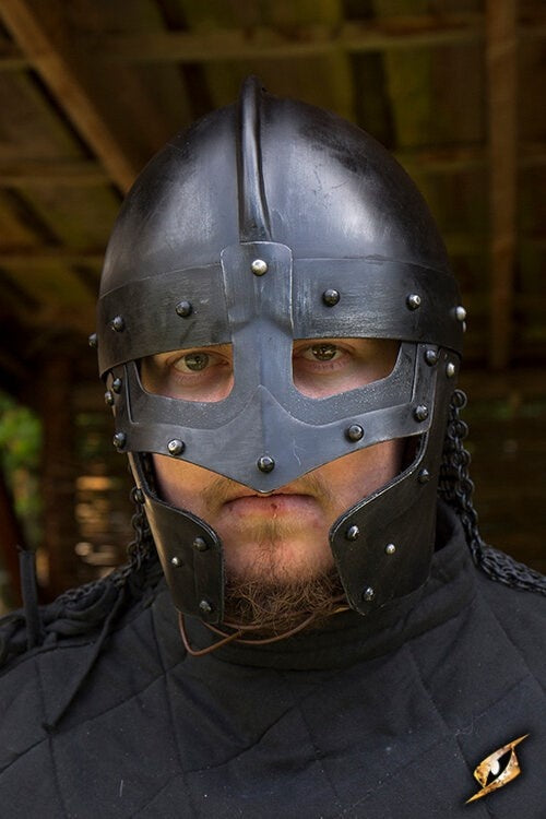 Viking spectacle helmet with chainmail, 1-1.2 mm