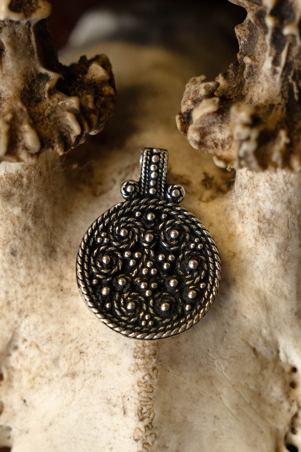Viking Birka shield amulet, grave 943, silvered bronze