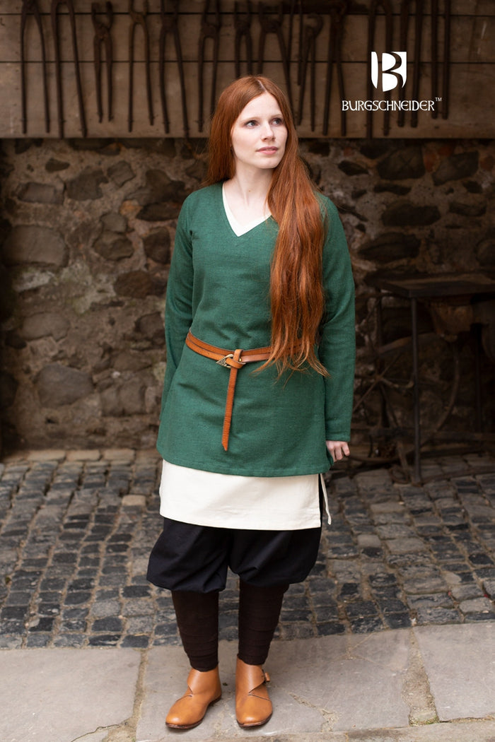Tunic shield-maiden Frekja, green