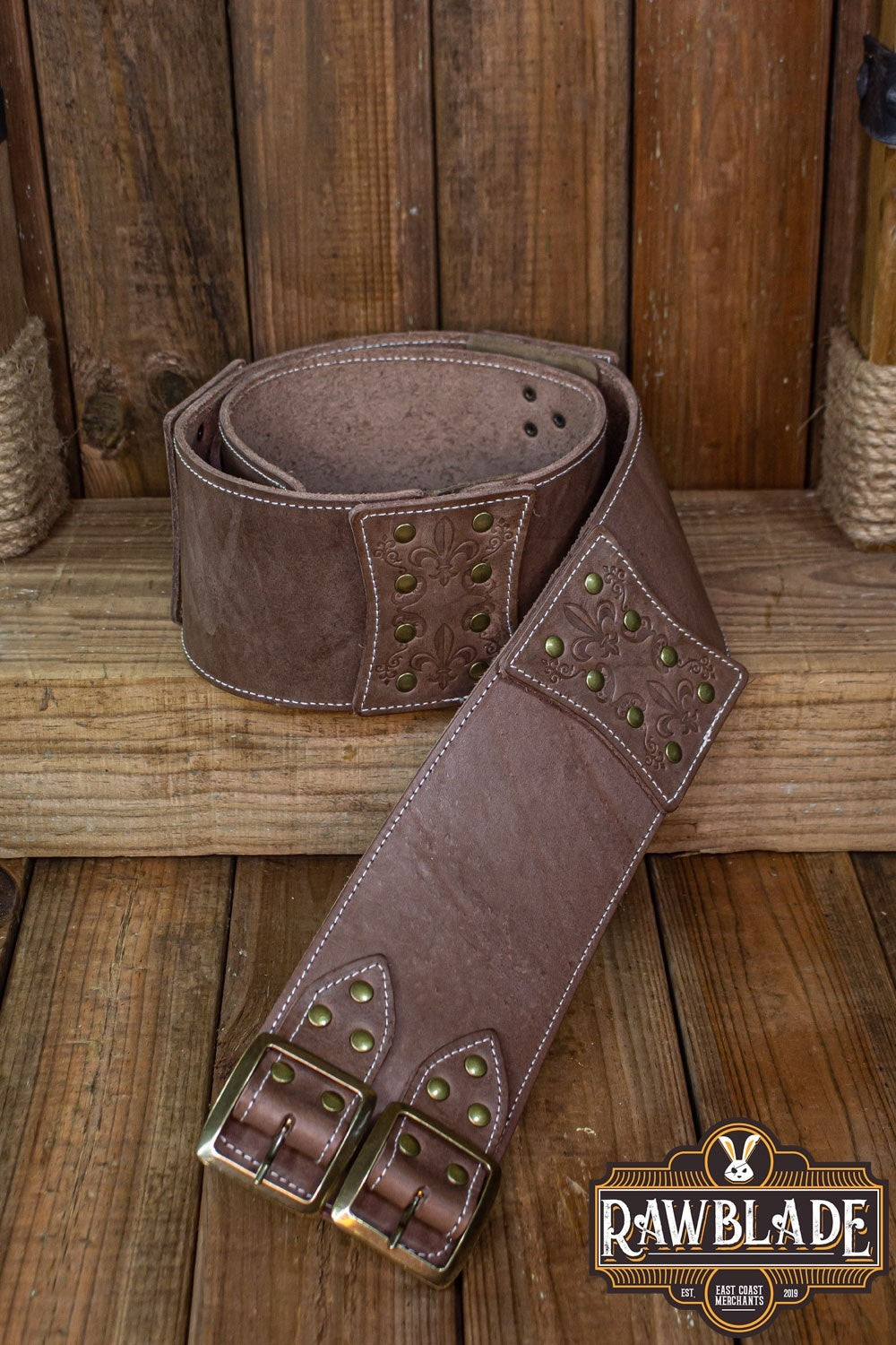 Lombard wide belt, brown