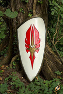 LARP red-white elven shield, 120 x 55 cm