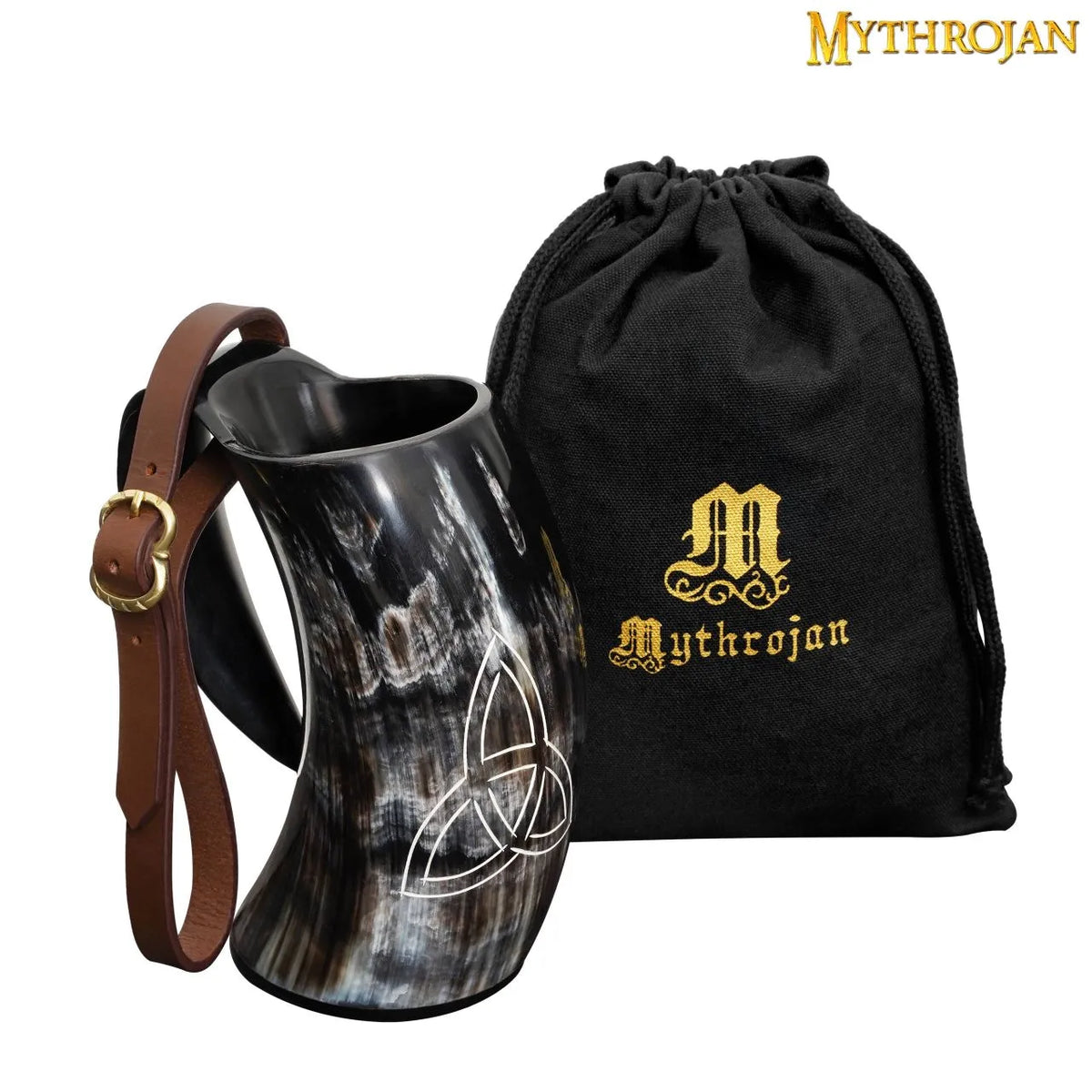 Horn mug with triquitra, 500-650 ml