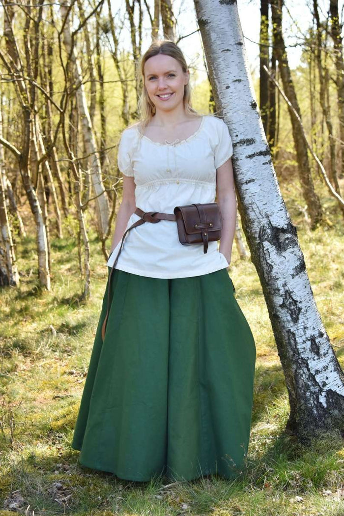 Medieval skirt Melisende, green