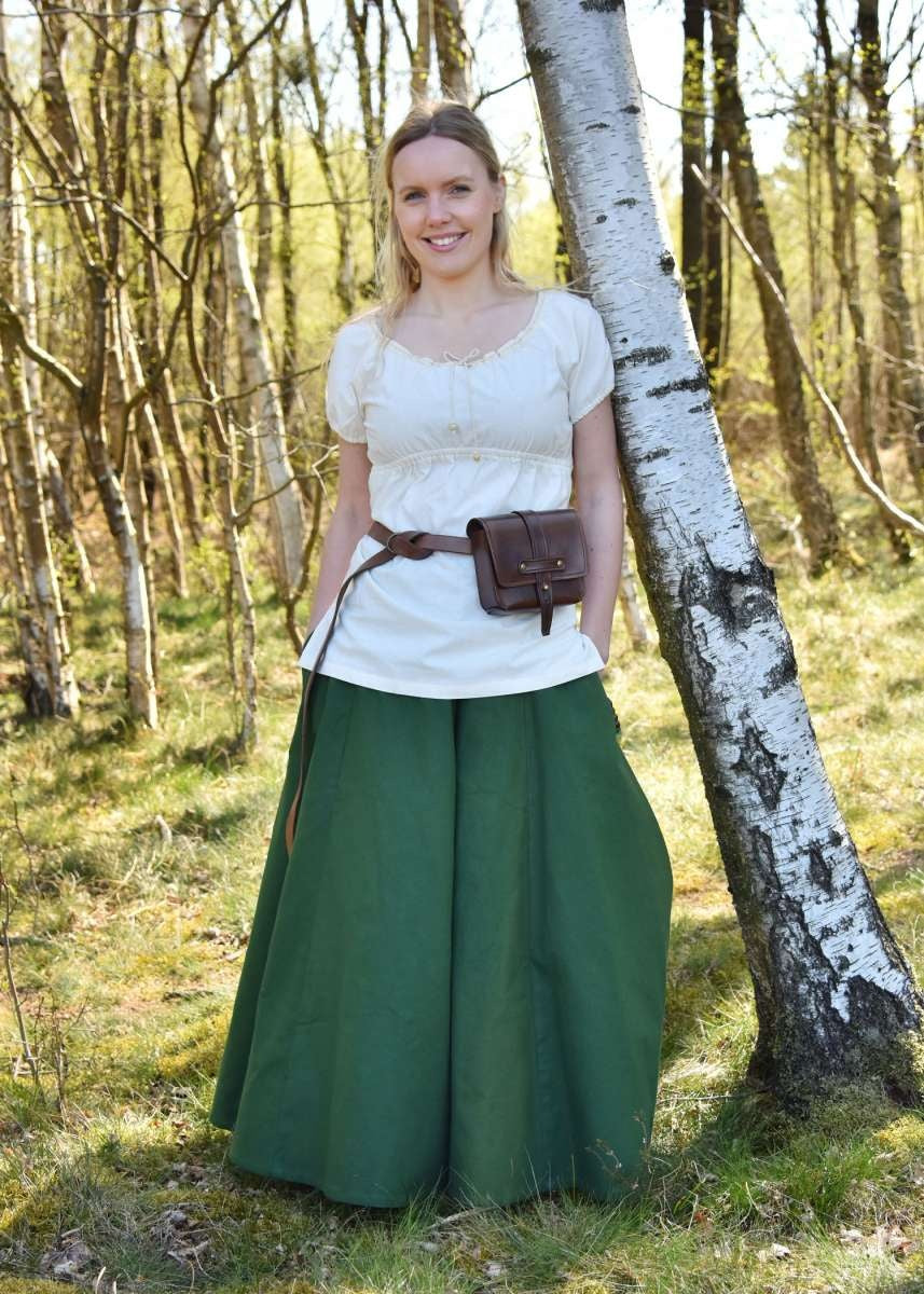 Medieval skirt Melisende, green