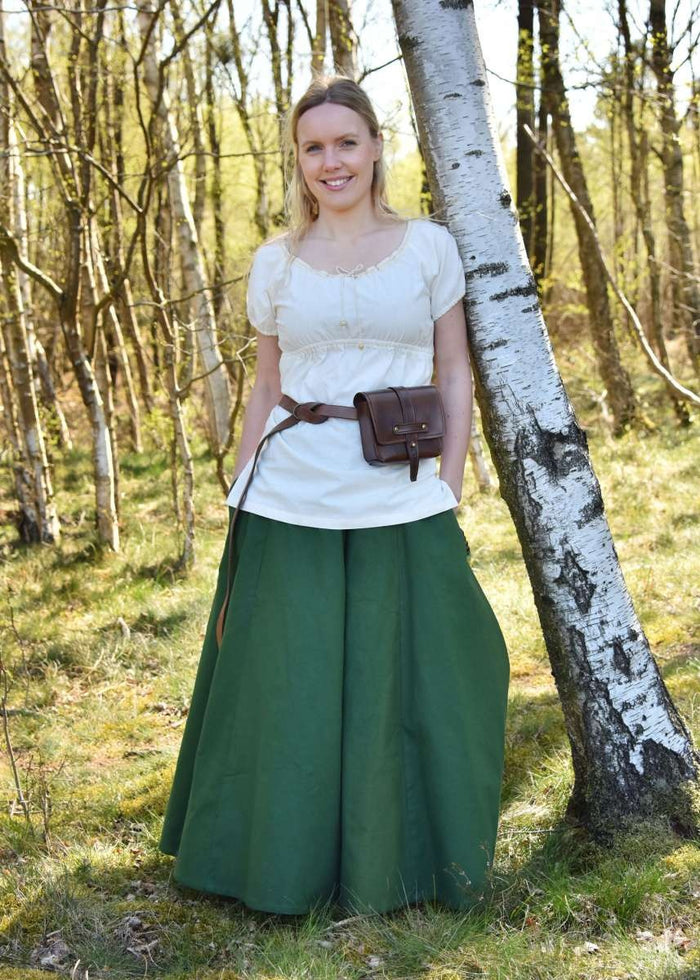Medieval skirt Melisende, green