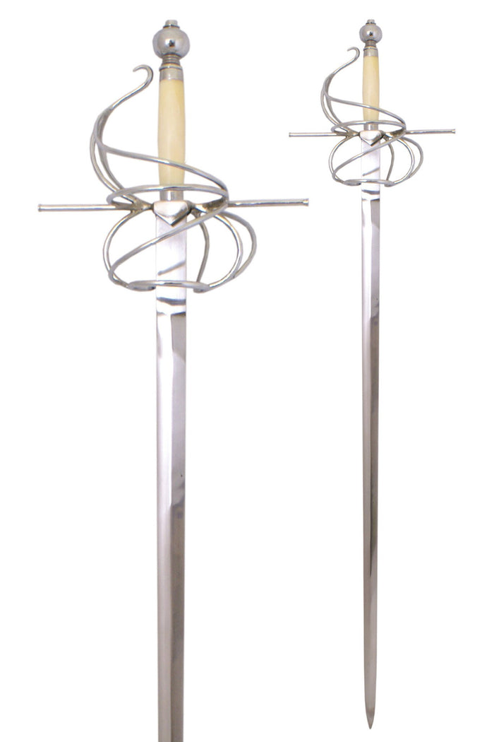 German rapier with bone grip, semi-sharp