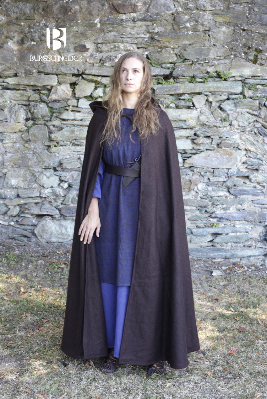 Cloak Hibernus, brown, wool blend
