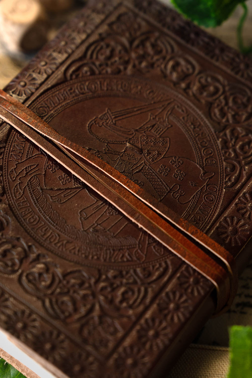 Leather journal knight