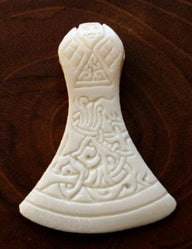 Viking axe pendant, bone