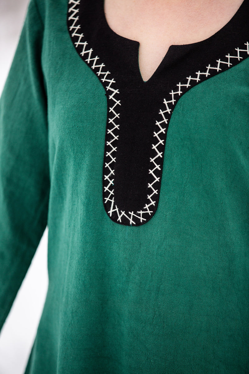 Wikińska suknia Lagertha, zielona