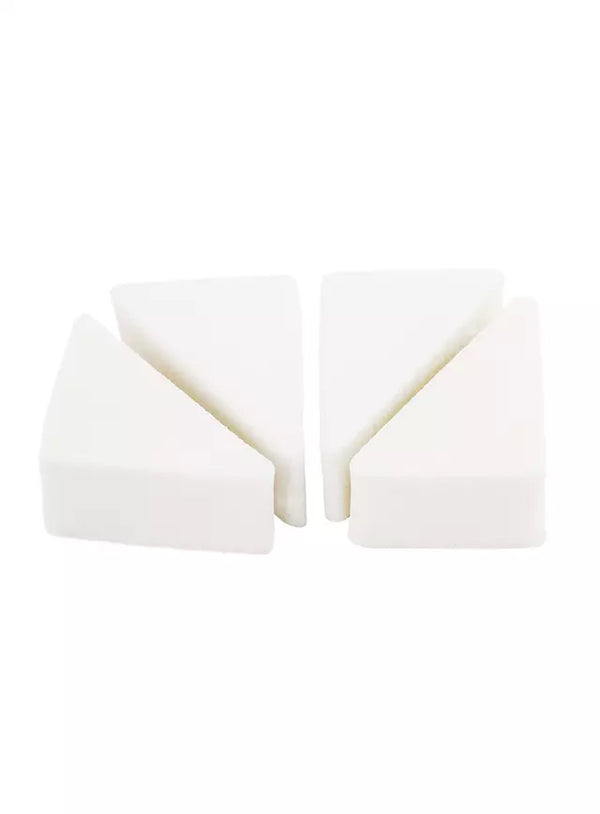 Latex make-up sponge triangular, set of 4