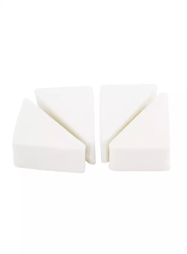 Latex make-up sponge triangular, set of 4